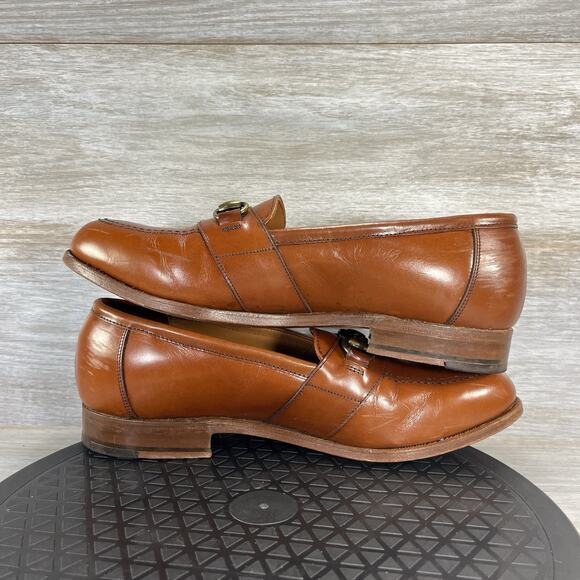 Footjoy Men’s Classic Brown Leather Slip On Horse Bit Loafers Size 8 EEE USA - Picture 8 of 9